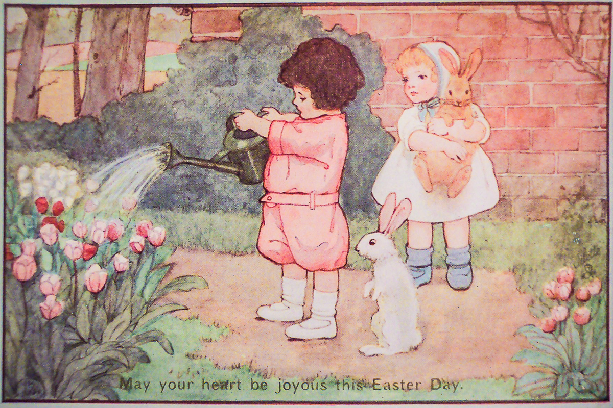 Vintage Easter Postcard. Image by <a href=""https://www.flickr.com/photos/vintagehalloweencollector/">Dave</a> via CC.